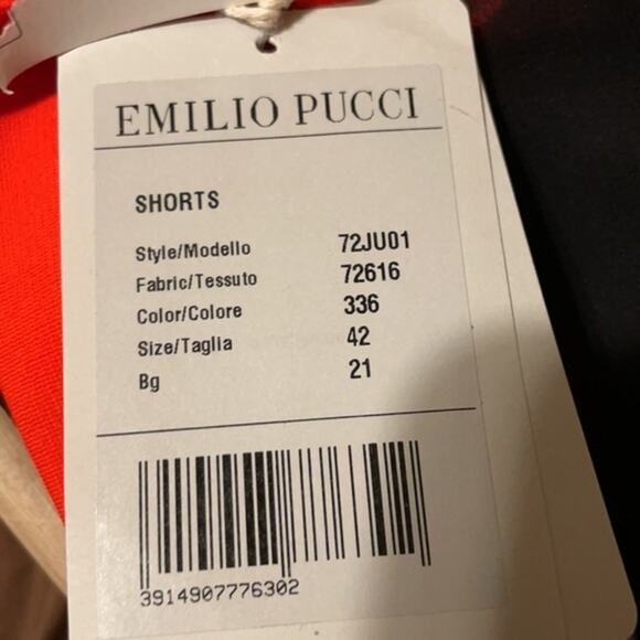 Emilio Pucci Bermuda shorts Melon colored size 8 - Picture 2 of 6
